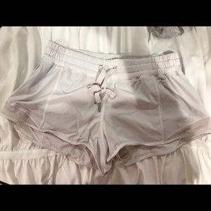 White Lululemon hottie hot shorts